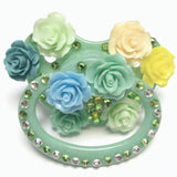 handmade bling green adult pacifier
