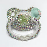 handmade bling green adult pacifier