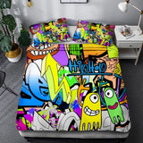 3D Hip-hop graffiti Printed Bedding Set