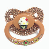 handmade bling green adult pacifier