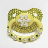 handmade bling green adult pacifier