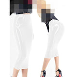 High Quality Wet Look PVC Midi Skirt Ladies High Waist Pencil Package Hips Skirt