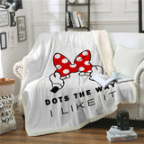 Minnie Mickey Mouse Soft Warm Winter Sherpa Fleece Throw