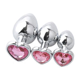 Heart Shaped Base With Jewelry Birth Stone Butt-Anal-Play Rose Jewel Sex