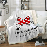 Minnie Mickey Mouse Soft Warm Winter Sherpa Fleece Throw