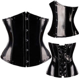 Sexy PVC Lingerie Black Body Shaper Waist Trainer Corset