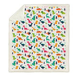 Dinosaur Throw Blanket For Bed Sofa