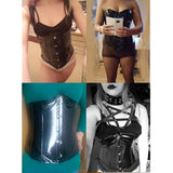 Sexy PVC Lingerie Black Body Shaper Waist Trainer Corset