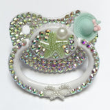 handmade bling green adult pacifier