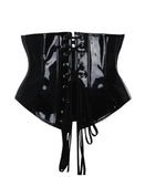 Sexy PVC Lingerie Black Body Shaper Waist Trainer Corset
