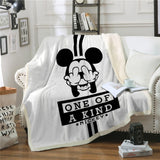Minnie Mickey Mouse Soft Warm Winter Sherpa Fleece Throw