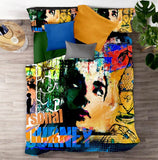 3D Hip-hop graffiti Printed Bedding Set