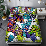 3D Hip-hop graffiti Printed Bedding Set