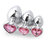Heart Shaped Base With Jewelry Birth Stone Butt-Anal-Play Rose Jewel Sex