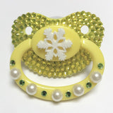 handmade bling green adult pacifier