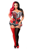 3 PC Jokester Villian Corset Costume Top Drawer