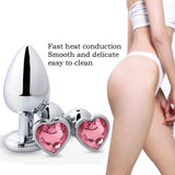 Heart Shaped Base With Jewelry Birth Stone Butt-Anal-Play Rose Jewel Sex