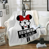 Minnie Mickey Mouse Soft Warm Winter Sherpa Fleece Throw