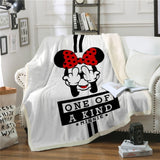 Minnie Mickey Mouse Soft Warm Winter Sherpa Fleece Throw