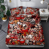 3D Hip-hop graffiti Printed Bedding Set