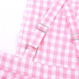 Baby Patch Criss-cross Back Gingham Print Babydoll