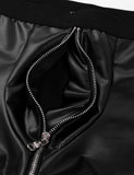 Wetlook Nightclub Faux Leather Zipper Jockstraps Bulge Boxer Shorts