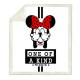 Minnie Mickey Mouse Soft Warm Winter Sherpa Fleece Throw