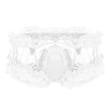 Sissy Underwear Lace Sexy Frilly Ruffled Open Crotch Pouch Underpants
