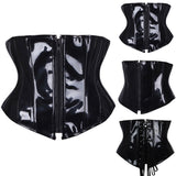 Sexy Faux Leather PVC Lace up BONED Steampunk Corsets