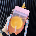 Straw Cup New  Plastic Popsicle  Water Bottle