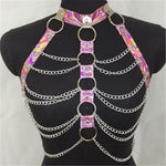 Halter Color Body Harness  Holographic Belt