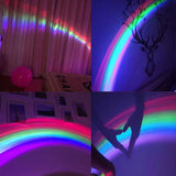LED Colorful Rainbow Projector Shell Night Light