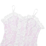 High Cut Ruffle Lace Sissy Teddy Bodysuit