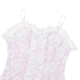 High Cut Ruffle Lace Sissy Teddy Bodysuit