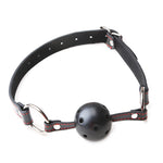 Black Leather Red Line Ball Gag