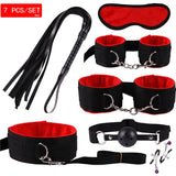 23 Pcs BDSM Bondage Set Sex Handcuffs Whip Mouth Gag Porno Sex Butt Plug Bead Anal Plug Vibrator and more