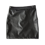 Faux Leather Lace-Up Spanking Skirt