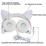 Cat Ear  flashing glowing led light cartoon gaming headset