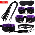 23 Pcs BDSM Bondage Set Sex Handcuffs Whip Mouth Gag Porno Sex Butt Plug Bead Anal Plug Vibrator and more