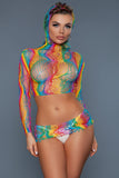 Late At Night Bodystocking Rainbow