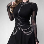 Leather Harness For Women Chain Belt