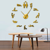 Kama Sutra DIY Decorative Giant Mute Wall Clock