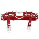 PU Leather Heart Garter Belt Women Harajuku Body Harness