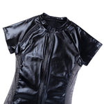 Men's PVC Leather Zip Up Bodysuit