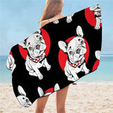 Hippie Pug Bath Towel, Blanket Microfiber  75x150cm