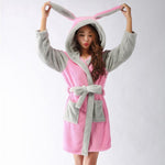 Hooded Animal Women Bathrobe