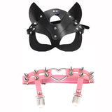 PU Leather Heart Garter Belt Women Harajuku Body Harness