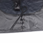 Faux Leather Lace-Up Spanking Skirt