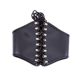 Fetish Faux Leather Waist Cincher Underbust Corset