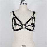 Leather Breast Harness Bondage Belt Cage Bra Top Body Straps